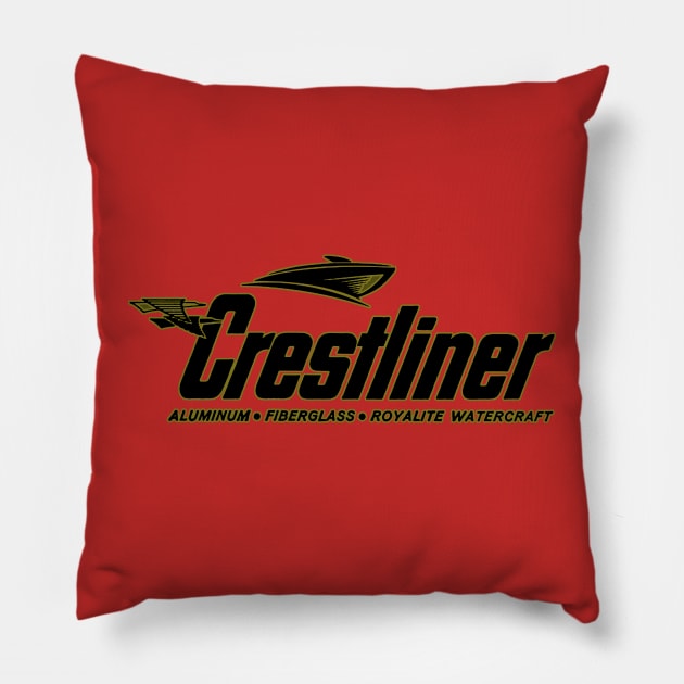 Crestliner Boats Pillow by Midcenturydave