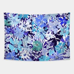 Blue Flowers Tapestry