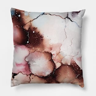 Abstract Art in Earthy Tones Pillow
