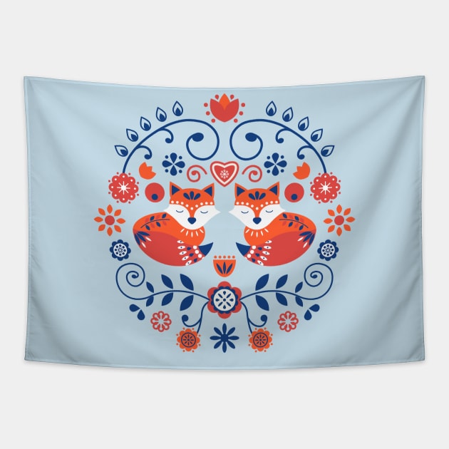 Scandinavian folk art Tapestry by UniqueDesignsCo