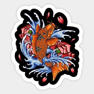 Koi Fish Cool Japanese Tattoo Japan Carp Gift Idea' Sticker