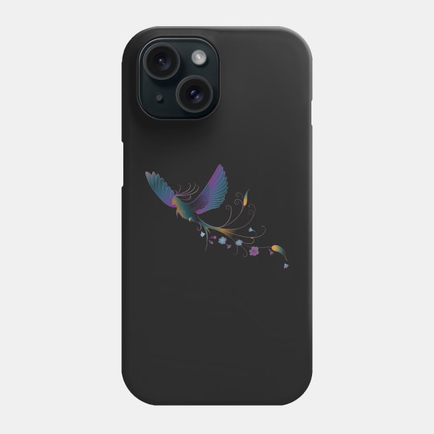 Flying Bird Drawing Phone Case by DezinerFiles