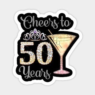 Funny Queen Princess Cheers To 50 Years Birthday Cute Magnet