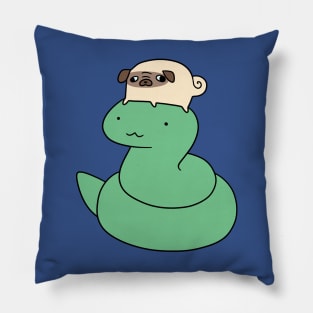 Snake and Little Pug Pillow