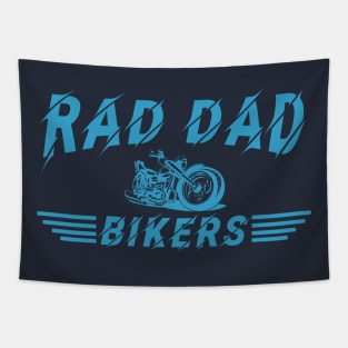 Funny Rad Dad Bikers Fathers Day Tapestry