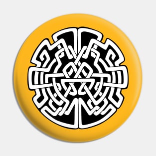 Celtic Tribal Abstract Art | Celtic Maze Interlocking Puzzle Pin