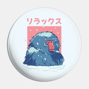 relax onsen monkey Pin