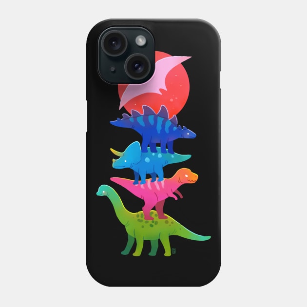 Colourful Dinosaurs Phone Case by Freeminds