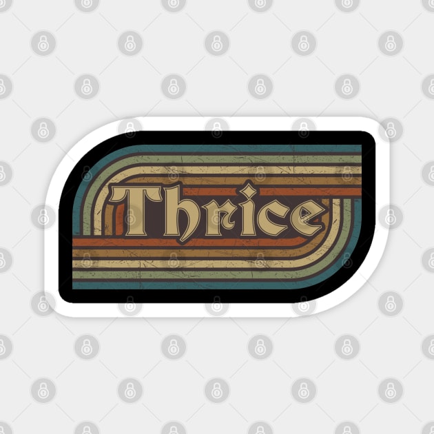 Thrice Vintage Stripes Magnet by paintallday