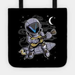 Astronaut Guitar Vechain VET Coin To The Moon Crypto Token Cryptocurrency Blockchain Wallet Birthday Gift For Men Women Kids Tote