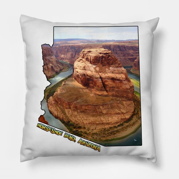 Arizona (Horseshoe Bend) Pillow by gorff