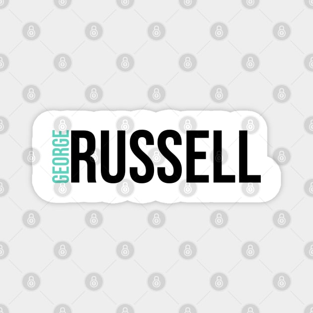 George Russell Driver Name - 2022 Season Magnet by GreazyL