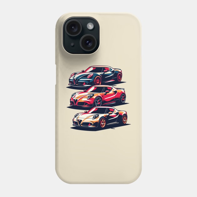 Alfa Romeo 4C Phone Case by Vehicles-Art