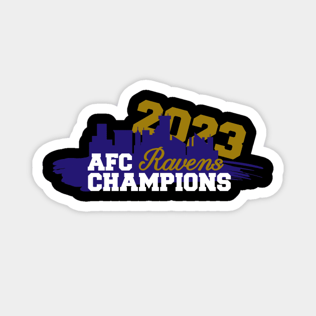 Ravens - 2023 AFC Champions Magnet by CovpaTees