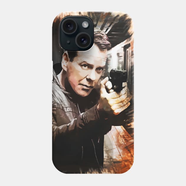 Jack Bauer Portrait Phone Case by Naumovski