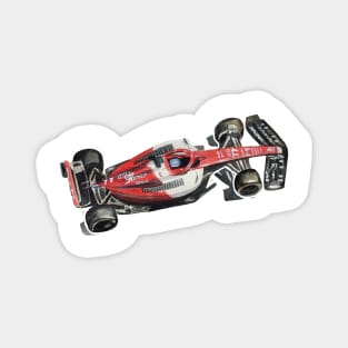 Racing Car in watercolours pattern illustration, Formula 1 watercolours Magnet