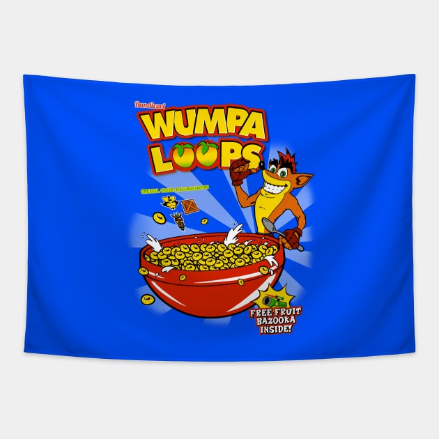 Wumpa Loops Tapestry by Manoss