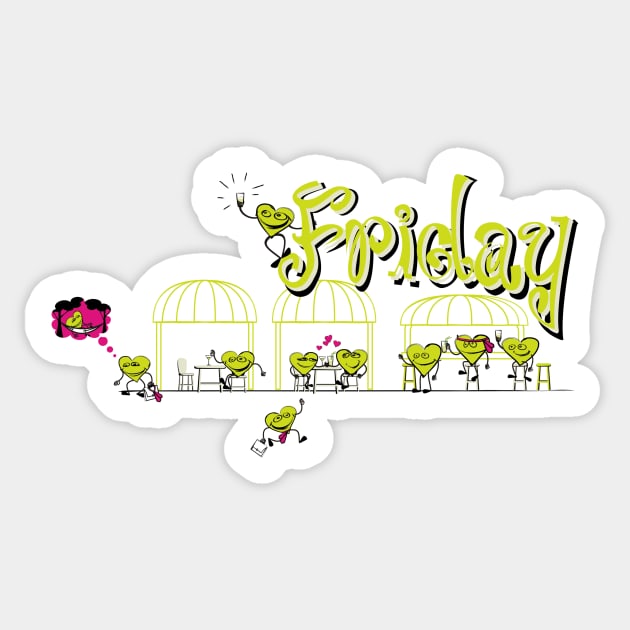 Days of the week - Friday - Humor - Sticker | TeePublic
