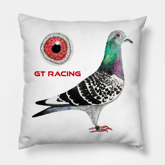 Pigeon Racing Pillow by LeanneTalbot