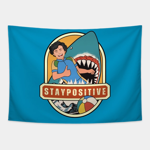 Stay Positive Tapestry by Sruthi