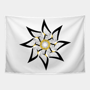 Black and yellow star Tapestry