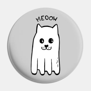 Meoow Cat Ghost Pin