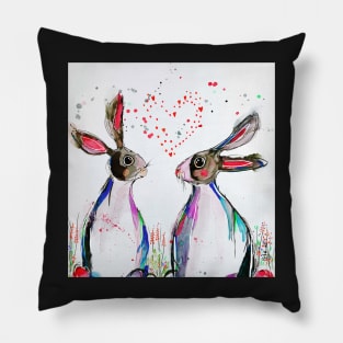 Bunnies in love. Pillow