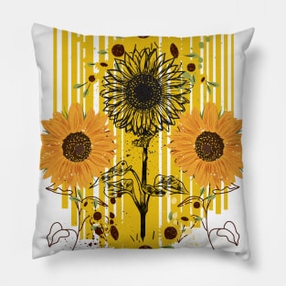 Little Aesthetic Sunflower Pillow