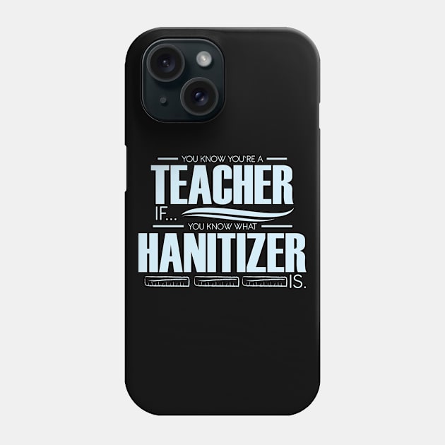 You're A Teacher If You Know What Hanitizer Is Phone Case by SiGo