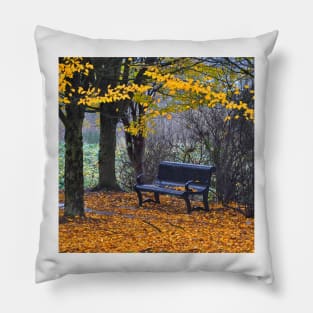 Fall Park Bench Pillow