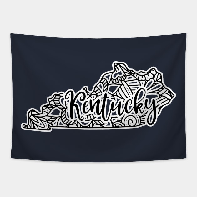 Kentucky USA Mandala Design Tapestry by BE MY GUEST MARKETING LLC