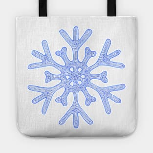 Snowflake (blue) Tote