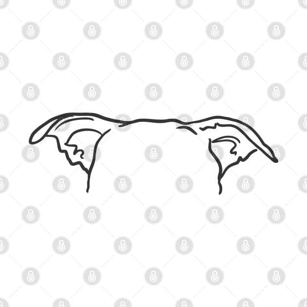 Mutt Ears, Dog Ears outline by russodesign