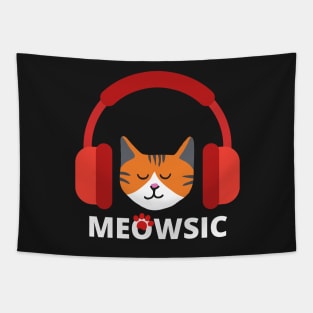 Meowsic_Orange Tabby Tapestry