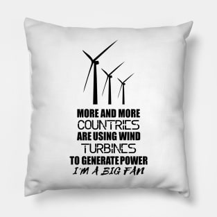 Funny Science Pun Wind Energy Engineer Researcher Scientist Pillow