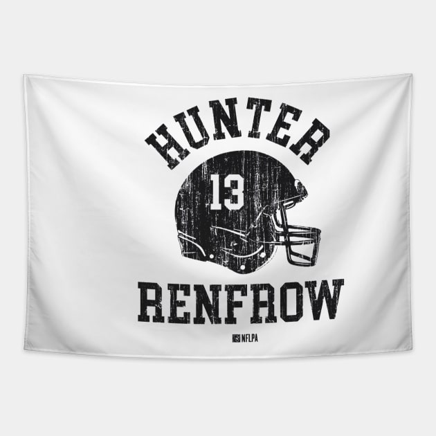 Hunter Renfrow Las Vegas Helmet Font Tapestry by TodosRigatSot