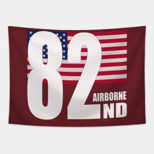 82nd Airborne Paratrooper US Flag Tapestry