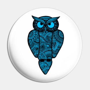 Owl (light blue) Pin
