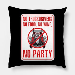 Funny Trucker Truck Driver Big Rig Semi 18 Wheeler Trucking Pillow