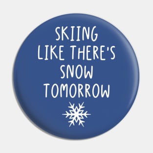 Skiing Joke Pin