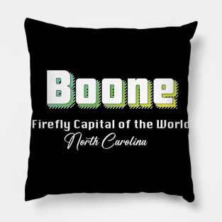 Boone North Carolina Yellow Text Pillow