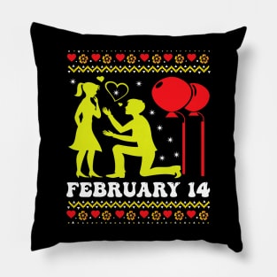 Ugly Sweater February 14 (My ugly for February 14th) Pillow