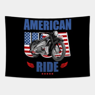 American Ride, Motorcycle, Biker, Motorcycle Gift, Motorcycle, Motorcycle, Motorcycle, Motorbike, Bike Tapestry