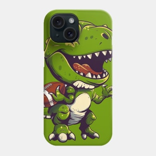 Funny Dino Playing American Football Phone Case