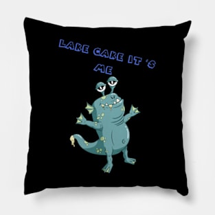 Lake Monster Funny T-shirt Pillow