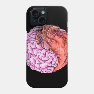 Heart & Brains - duality Phone Case