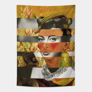 F.K. Self Portrait with Parrot &amp;amp; Joan Crawford Tapestry