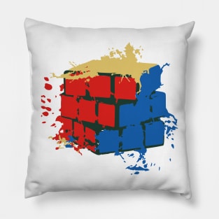 broken rubiks Pillow