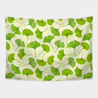 Ginkgo leaves on off white Tapestry