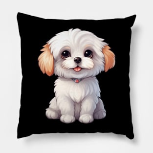 Cute Kawaii Maltese Puppy Pillow